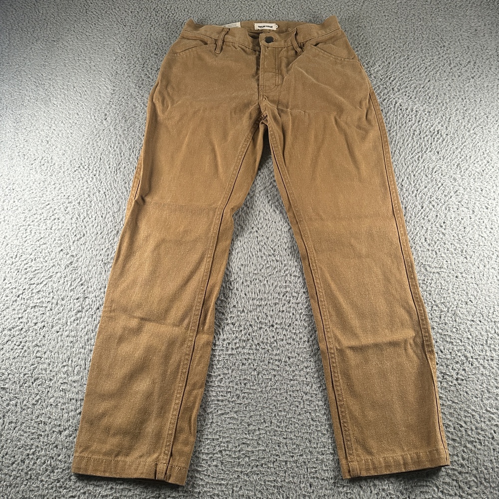 Taylor Stitch Tuff Duck Pants Mens 28x29 Brown Canvas Chino Workwear Stretch
